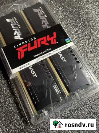 Kingstone 32GB DDR5 dimm (Kit of 2) Fury Beast Красноярск - изображение 1