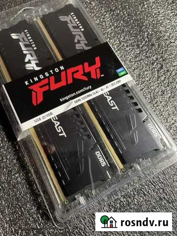 Kingstone 32GB DDR5 dimm (Kit of 2) Fury Beast Красноярск - изображение 1