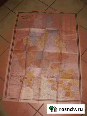 Карта Тюменской области. 1987, 1983 год Ханты-Мансийск - изображение 1