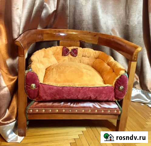 Лежанка для животных из натурального дерева (бук) Развилка - изображение 1