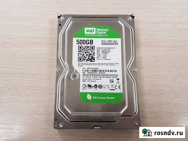 Жесткий диск WesternDigital, WD5000azrx 500GB Пермь - изображение 1