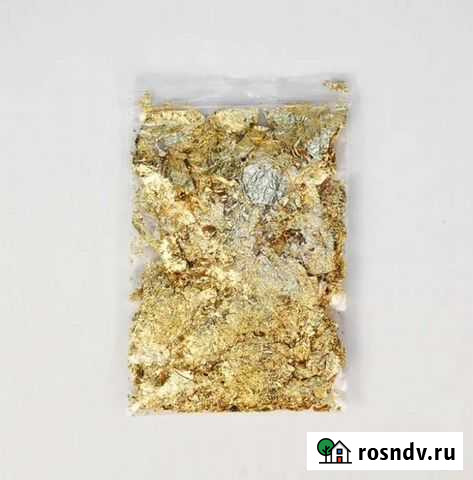 Блестящие хлопья с золотыми листьями, 3г блестки Керчь - изображение 1