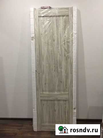 Дверь (полотно), цвет белая сосна (Рустик) Щербинка - изображение 1