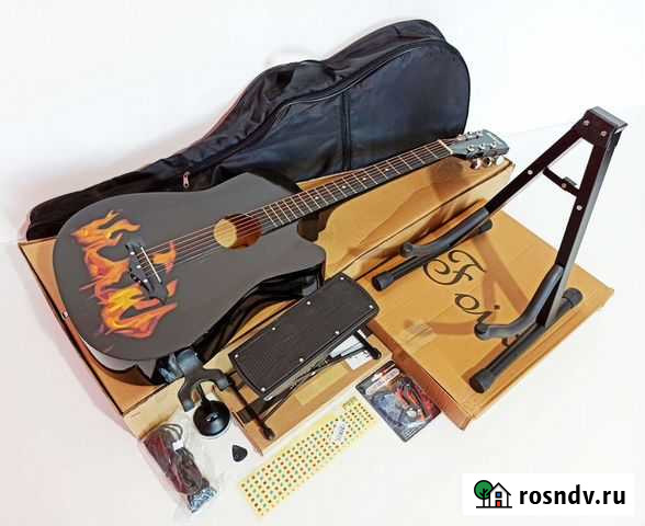 Гитара Пламя + бесплатная доставка Грозный - изображение 1