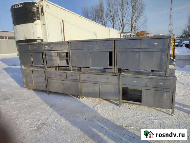 Столы купе из нержавейки с выдвижными ящиками Королев - изображение 1