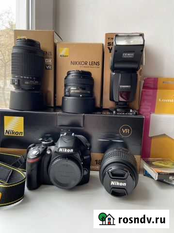 Зеркальный фотоаппарат Nikon d3200 VR 18-55 Kit +2 Иваново - изображение 1