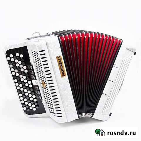 Баян Farinelli Max Белый (77прав. x120лев.) Москва - изображение 1
