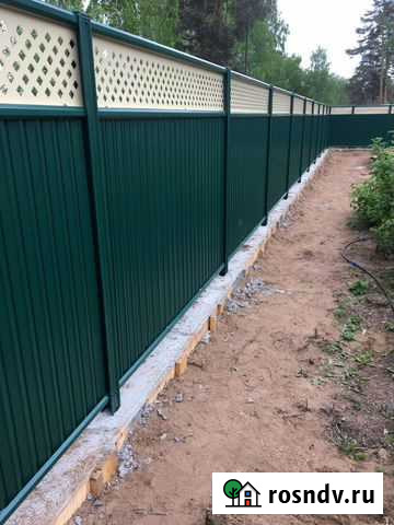 Заборы из профнастила,евроштакета,навесы Киров - изображение 1