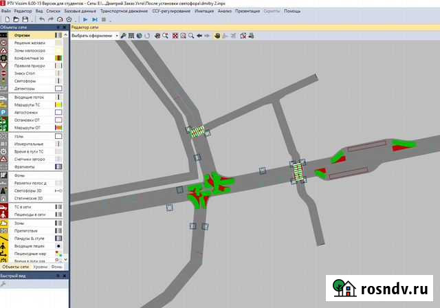Построение моделей перекрестков PTV Vissim Нижний Новгород - изображение 1