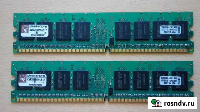 DDR2-533Mhz 2x512mb Kingston Ярославль - изображение 1