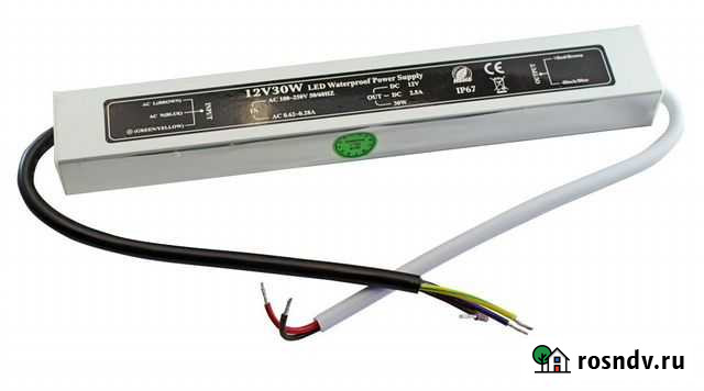 Блок питания 12V 30Вт 2,5A IP67, 51537 Уфа - изображение 1
