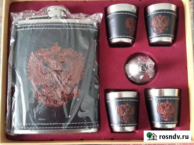 Набор подарочный: фляжка, стопка, воронки Разумное - изображение 1