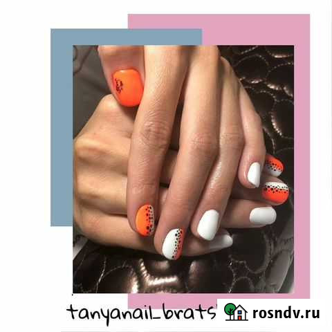 Комбинированный маникюр, покрытие гель-лаком Братск - изображение 1