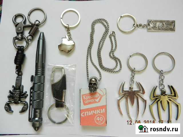 Паук металлический декоративный и брелки к ключам Сердобск - изображение 1