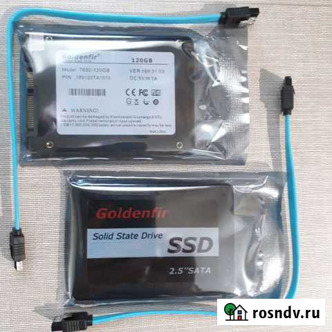 SSD Goldenfir 120 гб + SATA шлейф Хабаровск - изображение 1