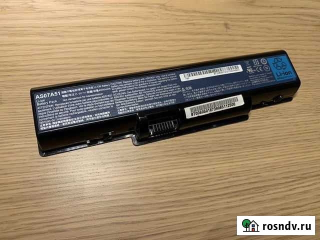 Аккумулятор для ноутбука acer AS07A51 Санкт-Петербург - изображение 1