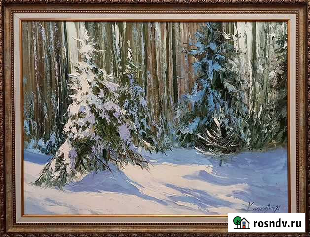 Картина маслом. Зимний пейзаж Самара - изображение 1