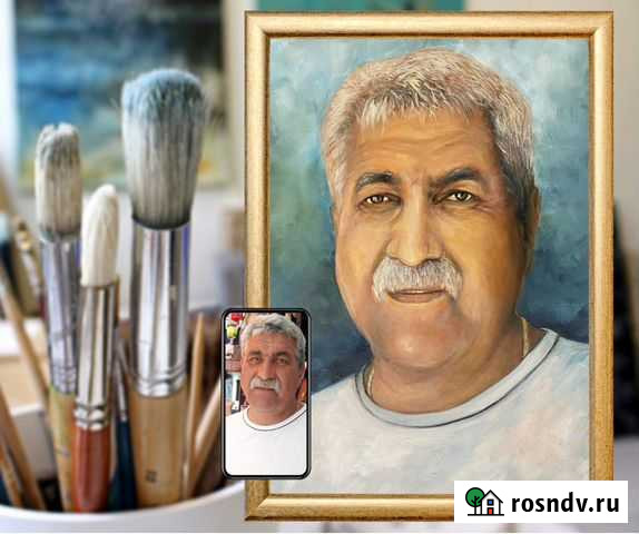 Портрет маслом на холсте по вашему фото Елизово - изображение 1