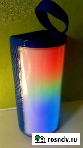 Bluetooth колонка с подсветкой синяя Иркутск - изображение 1