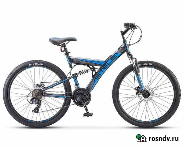 Stels 26 Focus MD 21-sp V010 чёрный/синий (2018) Нижний Новгород - изображение 1