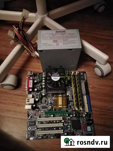 Комплект мать pentium 4 +2гб озу Санкт-Петербург - изображение 1