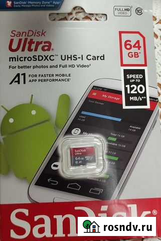 Карта памяти MicroSD SanDisk Ultra 64G Нижний Новгород - изображение 1