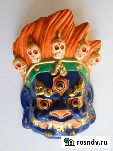 Маска,Монголия,70-годов,гипс,на стену,в/ш15/11см Рыбинск - изображение 1