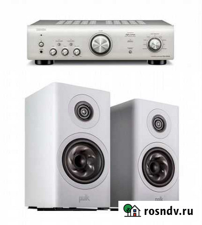 Стереокомплект Polk Audio R200 + Denon PMA-600NE Челябинск - изображение 1