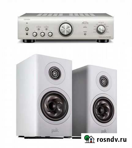 Стереокомплект Polk Audio R200 + Denon PMA-600NE Челябинск - изображение 1