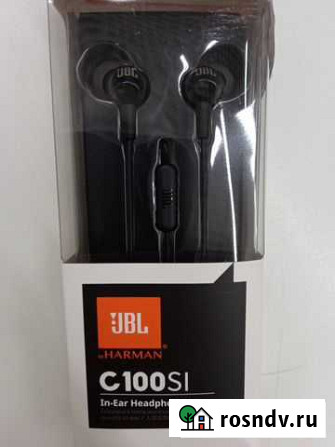 Наушники с микрофоном jbl c100si цвет белый Казань - изображение 1