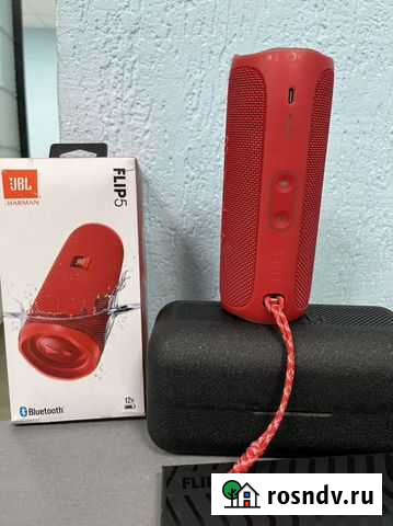Беспроводная колонка jbl flip 5 red Саратов - изображение 1