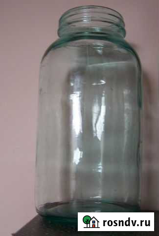 Банка советская с резьбой для крышки Ялта - изображение 1