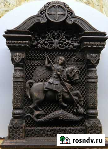 Икона Георгий Победоносец деревянная резная Владимир - изображение 1