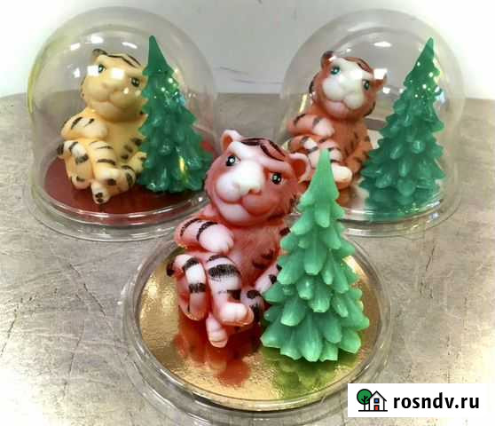 Мыло ручной работы тигр с ёлочкой Великий Новгород - изображение 1