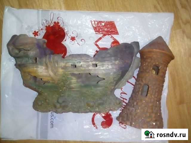 Аквариумные декорации (корабль, башня) Екатеринбург - изображение 1