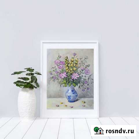 Картина маслом Полевые цветы Сергиев Посад - изображение 1