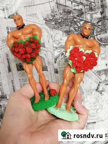 Сувенирное Мыло ручной работы. Мужчина с букетом Карталы - изображение 1