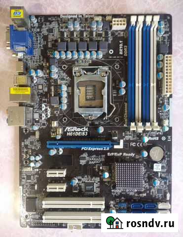 Материнская плата ASRock H61DE/S3 Белогорск - изображение 1