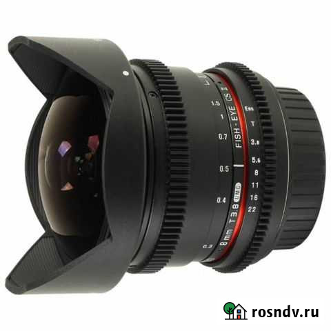 Samyang 8mm T3.8 для Nikon новый доставка Челябинск - изображение 1