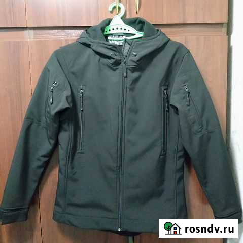 Курта Softshell черная, подкладка флис (софтшел) Севастополь - изображение 1