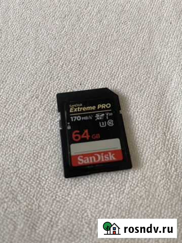 Карта памяти SanDisk Extreme PRO sdxc 64gb Иркутск - изображение 1