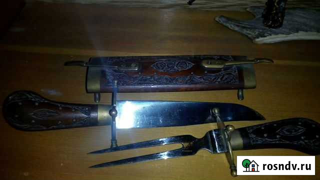 Охотничий набор, вилка - нож. Периода СССР Минусинск - изображение 1