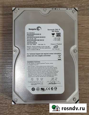 Нерабочий жёсткий диск Seagate Barracuda 500 Гб Таганрог - изображение 1