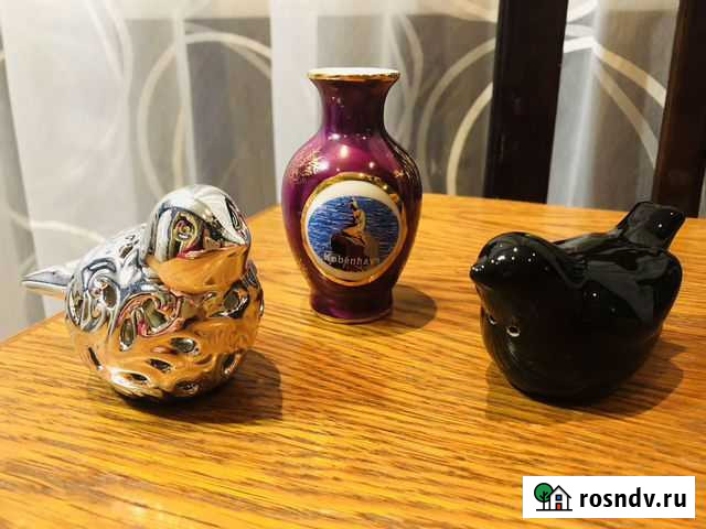 Вазочка фарфор (Дания) + птички Владикавказ - изображение 1