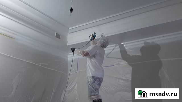 Побелка механизированная - Безвоздушная покраска Махачкала - изображение 1