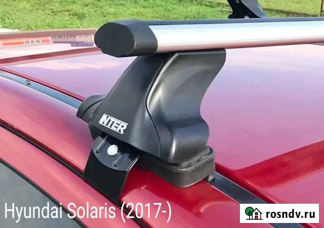 Багажник на крышу Hyundai Solaris (2017) аэро Кострома - изображение 1