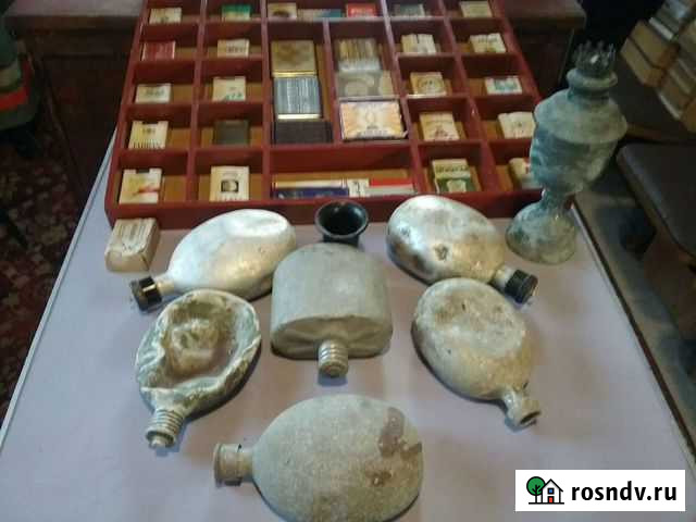 Старинная квадратная фляжка Гурьевск - изображение 1