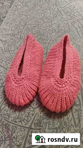 Вязаные тапки на взрослых и подростков Биробиджан - изображение 1