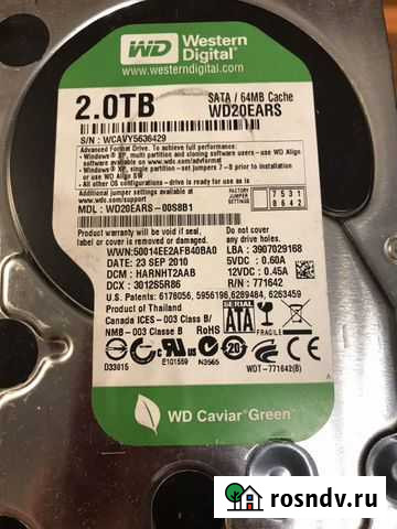 Нерабочие жёсткие диски WD 3,5 Москва - изображение 1