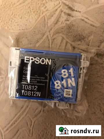 Картридж Epson T0812n голубой Челябинск - изображение 1